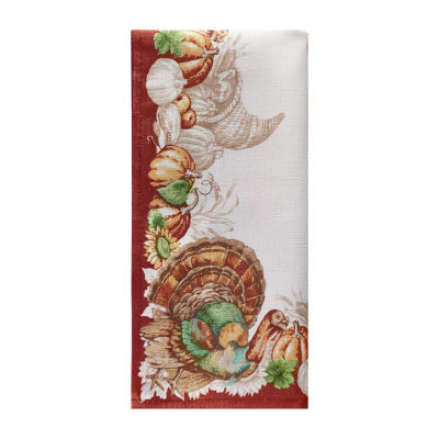 Elrene Home Fashions Holiday Turkey Set 8-pc. Napkins