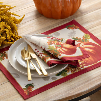 Elrene Home Fashions Swaying Leaves Border Set 4-pc. Placemat