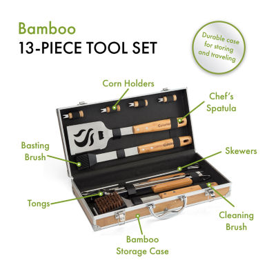 Cuisinart Outdoors Bamboo Tools 13-pc. Grill Sets