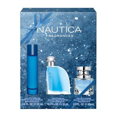Nautica Blue, Oceans, & Voyage Eau De Toilette 3-Pc Gift Set ($48 Value)