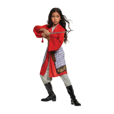 Girls Mulan Hero Red Dress Classic Costume