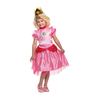 Girls Princess Peach Costume