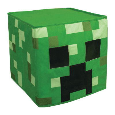 Kids Minecraft Block Head Creeper Headpiece Costume