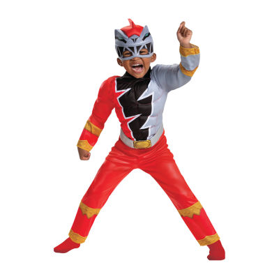 Little & Big  Boys Red Dino Fury Power Rangers Costume