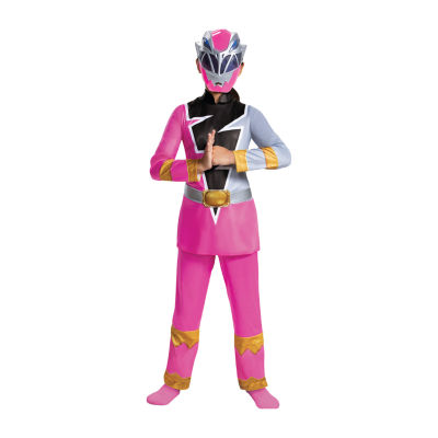 Girls Pink Dino Fury Deluxe Costume