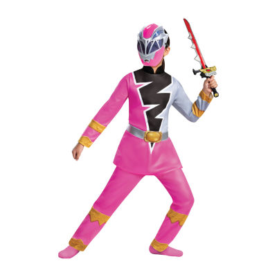 Girls Pink Dino Fury Deluxe Costume