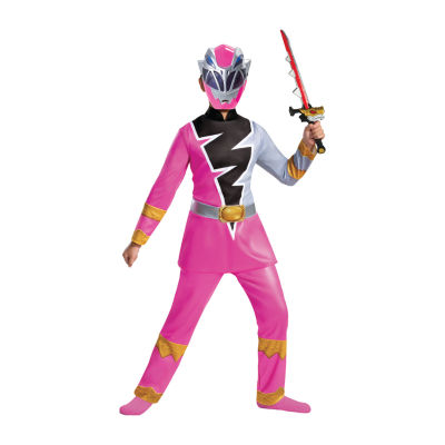 Girls Pink Dino Fury Deluxe Costume