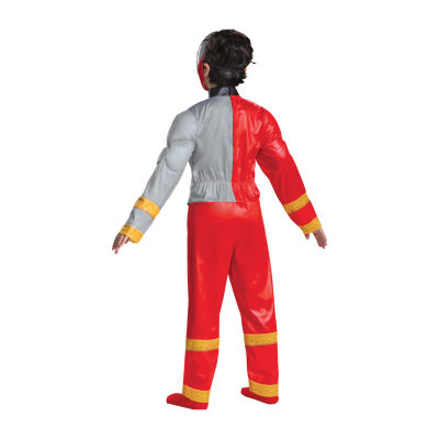 Boys Red Ranger Dino Fury Muscle Costume