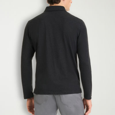 Van Heusen Essential Stain Shield Mens Regular Fit Long Sleeve Polo Shirt -  JCPenney
