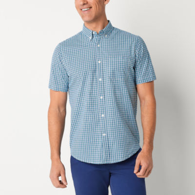 Slim Fit Cotton-Stretch Short Sleeve Shirt