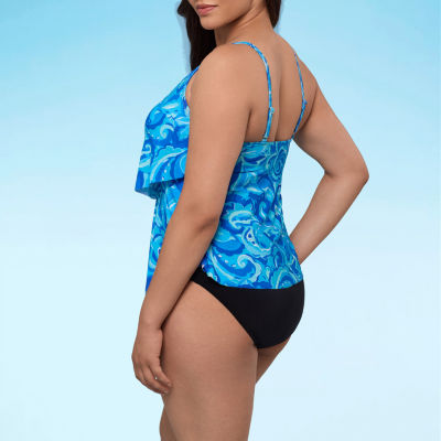 Trimshaper Paisley Tankini Swimsuit Top