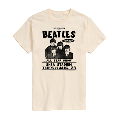THE BEATLES グラフィックTシャツ Mens Short Sleeve The Beatles Graphic T-Shirt, Color: Cream - JCPenney