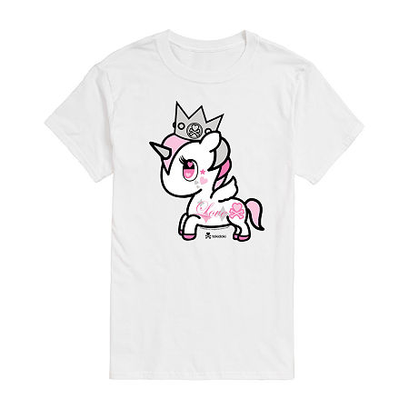 Mens Short Sleeve Tokidoki Graphic T-Shirt, Small, White