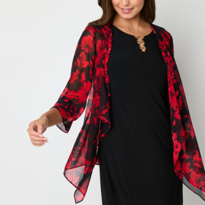 R & K Originals Womens Faux-Jacket Dress