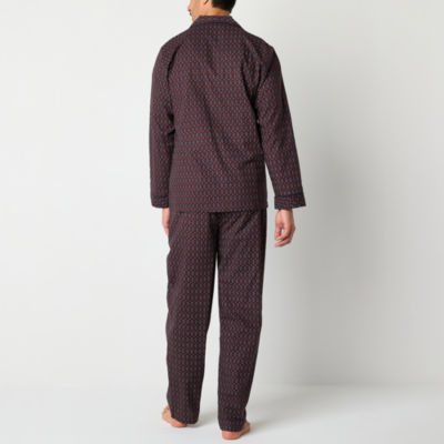 Stafford Mens Long Sleeve 2-pc. Pant Pajama Set