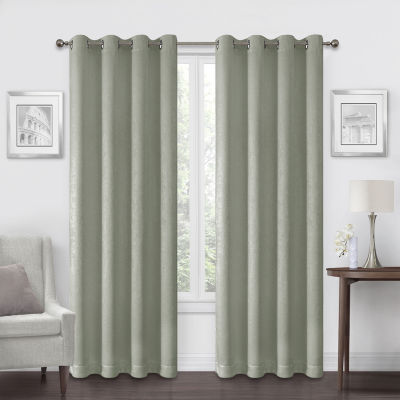 Regal Home Ayden Solid Energy Saving Blackout Grommet Top Single Curtain Panel