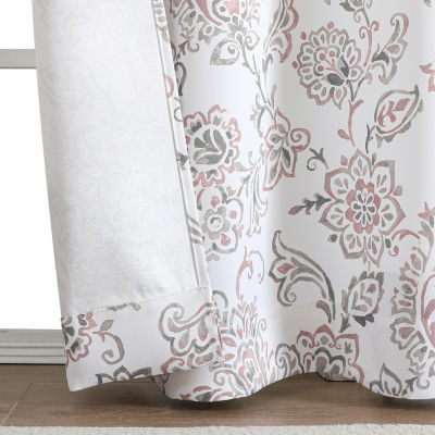 Regal Home Kelvis Printed Energy Saving Blackout Grommet Top Set of 2 Curtain Panel