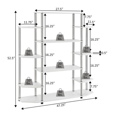 Designs2go Office And Library Collection 10-Shelf Bookcase