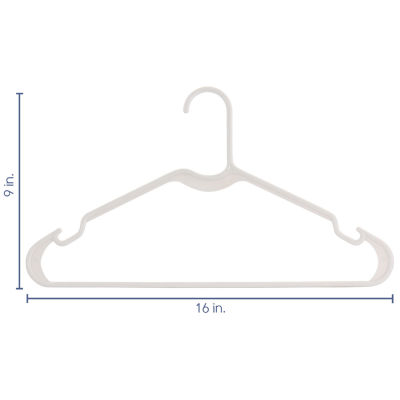 Megagoods Plastic With Notched Shoulders 50-pc. Hangers