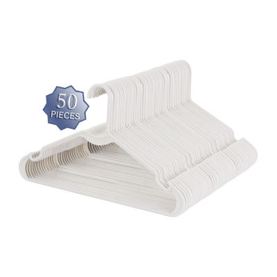 Megagoods Plastic With Notched Shoulders 50-pc. Hangers