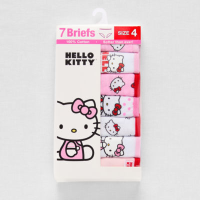 Little & Big Girls Hello Kitty 7 Pack Hipster Panty