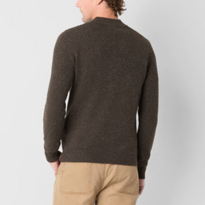 Frye and Co. Mens Mock Neck Long Sleeve Pullover Sweater