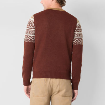 Frye and Co. Mens Crew Neck Long Sleeve Pullover Sweater