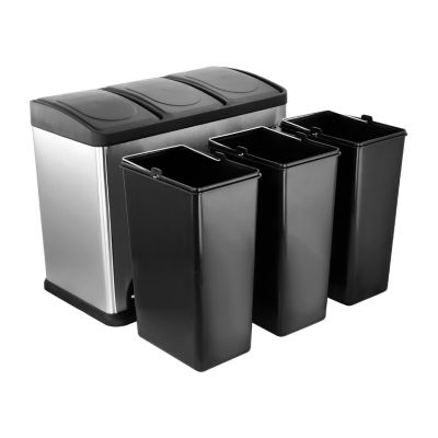 Megagoods 3 Section 15 Liter/4 Gallon Each 3-pc. Trash Can