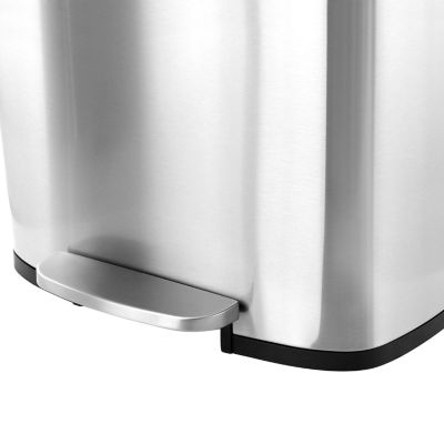 Megagoods 50 Liter/13 Gallon Rectangular Stainless Steel Step Trash Can