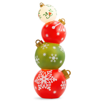 North Pole Trading Co. Stacked Ornament Christmas Porch Sign
