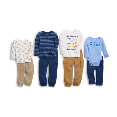 Okie Dokie Textured Knit Toddler & Little Boys Crew Neck Long Sleeve T-Shirt
