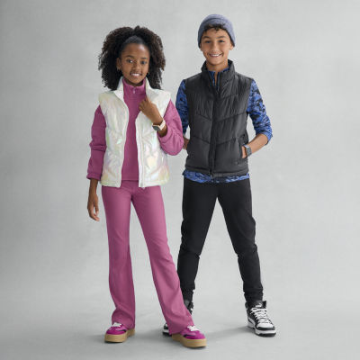 Xersion Little & Big Kid Girls Mock Neck Long Sleeve Fleece Active Quarter-Zip Pullover