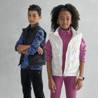 Xersion Little & Big Kid Girls Mock Neck Long Sleeve Fleece Active Quarter-Zip Pullover