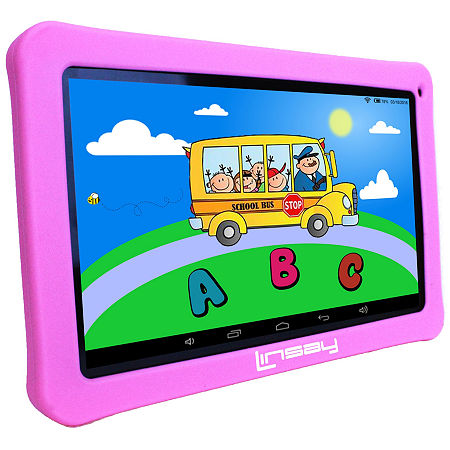 10.1 Quad Core 2GB RAM 32GB Storage Android 12 Tablet Bundle With Pink Kids Defender Case , One Size, Black