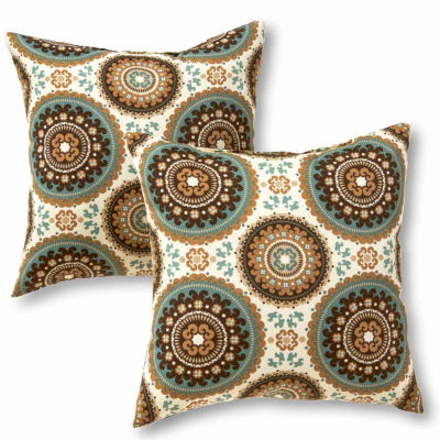 Greendale Home Fashions Square Outdoor Accent Pillows - Set of 2
