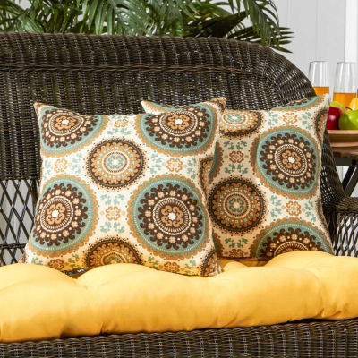Greendale Home Fashions Square Outdoor Accent Pillows - Set of 2