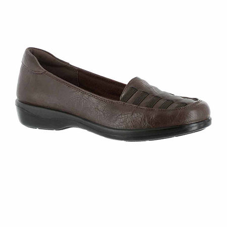 Easy Street Womens Genesis Closed Toe Loafers, 11 Medium, Brown