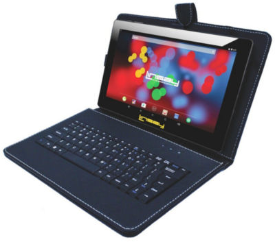 10.1" 1280x800 IPS 2GB RAM 32GB Storage Android 12 Tablet with Golden Leather Keyboard "