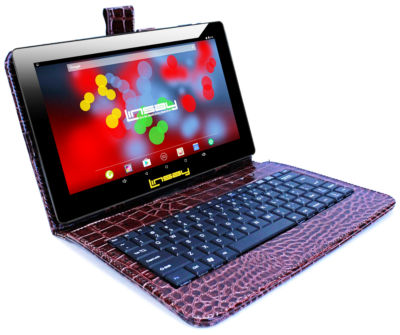10.1" 1280x800 IPS 2GB RAM 32GB Storage Android 12 Tablet with Black Crocodile Style Leather Keyboard  "