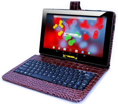 10.1" 1280x800 IPS 2GB RAM 32GB Storage Android 12 Tablet with Black Crocodile Style Leather Keyboard  "