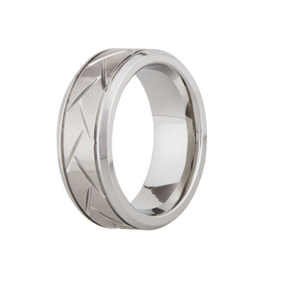Mens 8MM Cobalt Wedding Band
