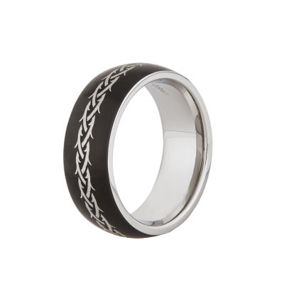 Mens 8MM Cobalt Wedding Band
