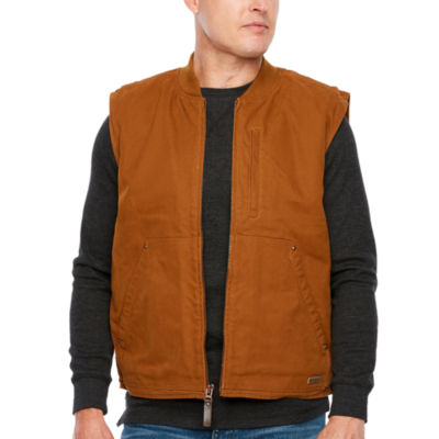 Smiths Workwear Sherpa Lined Duck Canvas Mens Fleece Vest