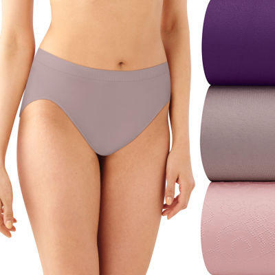 Bali Comfort Revolution® 3 Pack Average + Full Figure Seamless Cooling Multi-Pack High Cut Panty Ak83