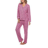 Adonna Womens Tall Long Sleeve 2-pc. Pant Pajama Set
