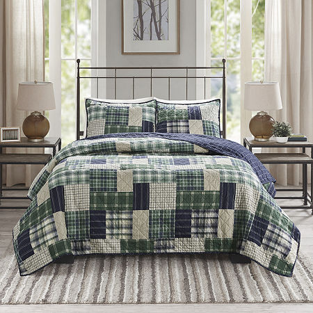 Madison Park Heavenly 3-pc. Solid Reversible Quilt Set, One Size, Green