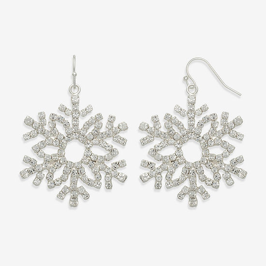 Bijoux Bar Snowflake Drop Earrings