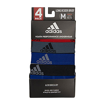adidas Little & Big Boys 4 Pack Boxer Briefs, Color: Medium Grey - JCPenney