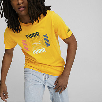 Puma Mens Crew Neck Short Sleeve Graphic T-Shirt -