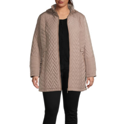 Miss Gallery Womens Plus Removable Hood Midweight Quilted Jacket JCPenney